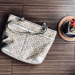 Patterned Coach Tote Purse